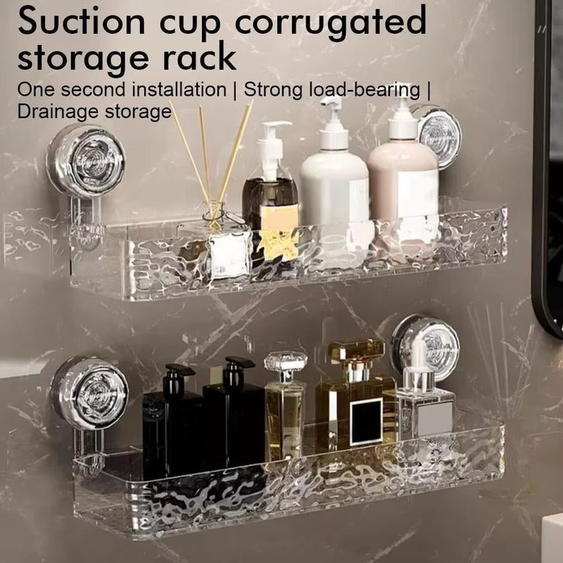 Corner Shower Caddy,Removable Suction Cup Shower Shelf Adhesive Bathroom Shower Organizer Detachable Shower Self with 4 Hooks Kitchen Caddy Spice Rack